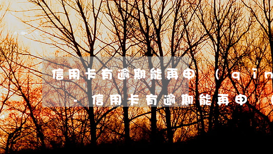 信用卡有逾期能再申請(qǐng)信用卡嗎-信用卡有逾期能再申請(qǐng)信用卡嗎知乎