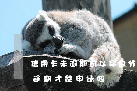 信用卡未逾期可以停息分期吗(停息分期必须逾期才能申请吗)