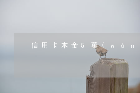 信用卡本金5萬(wàn)逾期了