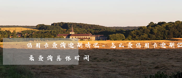 信用卡查询逾期情况-怎么查信用卡逾期记录查询具体时间