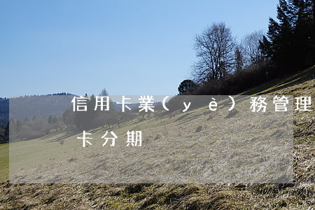 信用卡業(yè)務管理辦法逾期分期(信用卡分期)