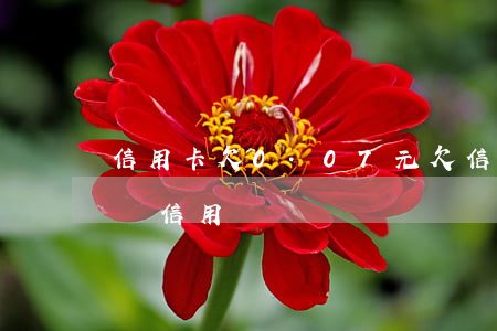 信用卡欠0.07元(欠信用卡0.16 元影響信用記錄?)