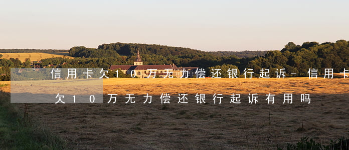 信用卡欠10万无力偿还银行起诉-信用卡欠10万无力偿还银行起诉有用吗