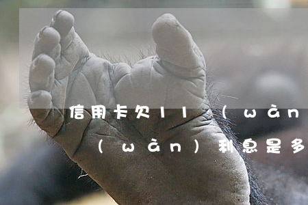 信用卡欠11萬(wàn)利息 信用卡11萬(wàn)利息是多少