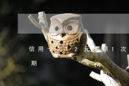 信用卡欠12元逾期1次(8張信用卡全部逾期)