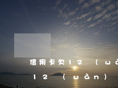 信用卡欠12萬(wàn)算多么(欠信用卡12萬(wàn)會(huì)坐牢嗎)
