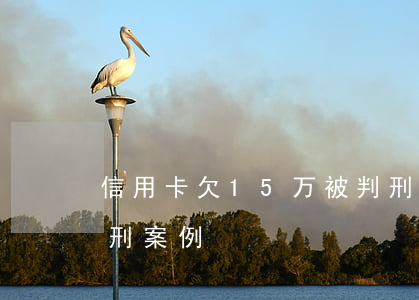 信用卡欠15万被判刑(信用卡欠15万被判刑案例)
