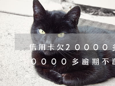 信用卡欠20000多逾期不還 信用卡欠20000多逾期不還