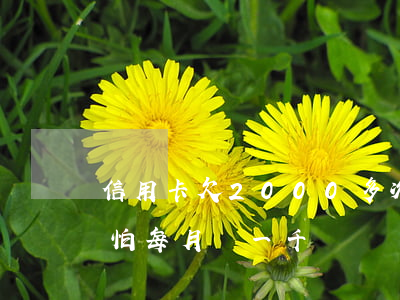 信用卡欠2000多次逾期(欠信用卡逾期別怕每月還一千)