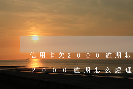 信用卡欠2000逾期怎么處理-信用卡欠2000逾期怎么處理的