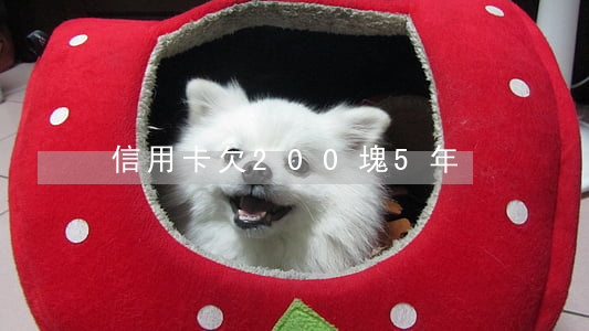 信用卡欠200塊5年