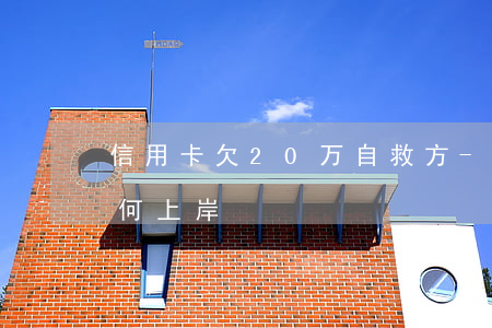 信用卡欠20万自救方-欠信用卡20万如何上岸