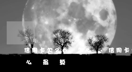 信用卡欠26萬怎么還-信用卡欠26萬怎么還最劃算