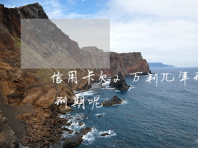 信用卡欠2万判几年刑(信用卡欠2万判几年刑期呢)