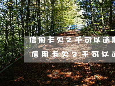 信用卡欠2千可以逾期3個(gè)月么-信用卡欠2千可以逾期3個(gè)月么
