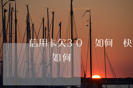 信用卡欠30萬如何盡快還清（信用卡欠30萬該如何）