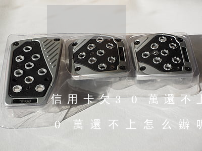 信用卡欠30萬還不上怎么辦-信用卡欠30萬還不上怎么辦呢