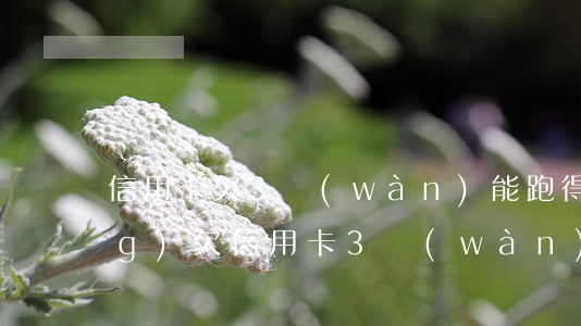 信用卡欠3萬(wàn)能跑得動(dòng)(欠信用卡3萬(wàn)多嗎)