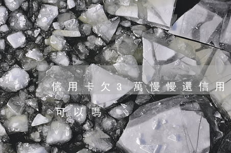 信用卡欠3萬慢慢還(信用卡欠3萬慢慢還款可以嗎)