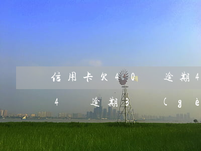 信用卡欠40萬逾期4個(gè)月(信用卡4萬逾期3個(gè)月)