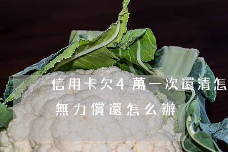 信用卡欠4萬一次還清怎么辦 欠信用卡4萬無力償還怎么辦