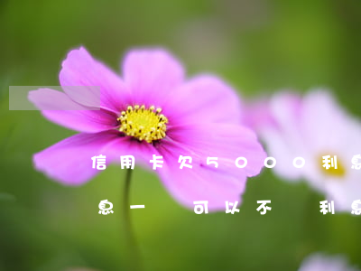 信用卡欠5000利息 信用卡欠5000利息一萬可以不還利息嗎