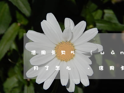 信用卡欠5萬(wàn)逾期三個(gè)月了怎么辦-信用卡欠5萬(wàn)逾期三個(gè)月了怎么辦呢