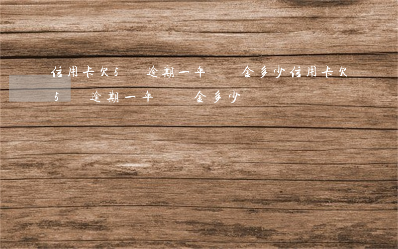 信用卡欠5萬逾期一年滯納金多少（信用卡欠5萬逾期一年滯納金多少）
