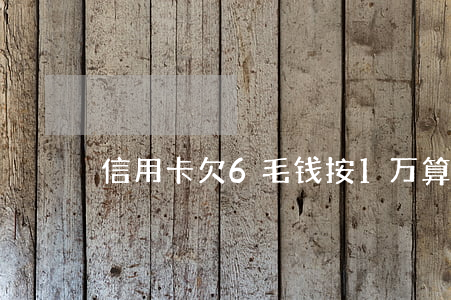 信用卡欠6毛钱按1万算（信用卡欠6毛钱）