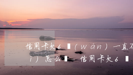 信用卡欠6萬(wàn)一直不還會(huì)怎么樣-信用卡欠6萬(wàn)一直不還會(huì)怎么樣呢