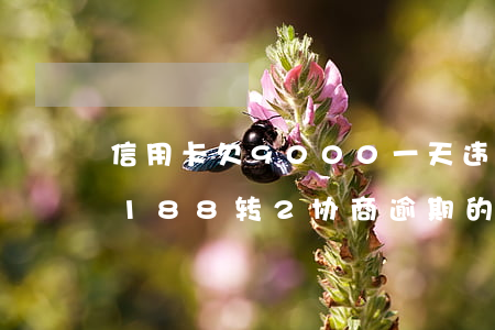 信用卡欠9000一天违约金多少-打95188转2协商逾期的事情
