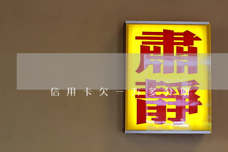 信用卡欠一万多分期