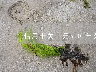 信用卡欠一元50年(欠信用卡1塊錢)