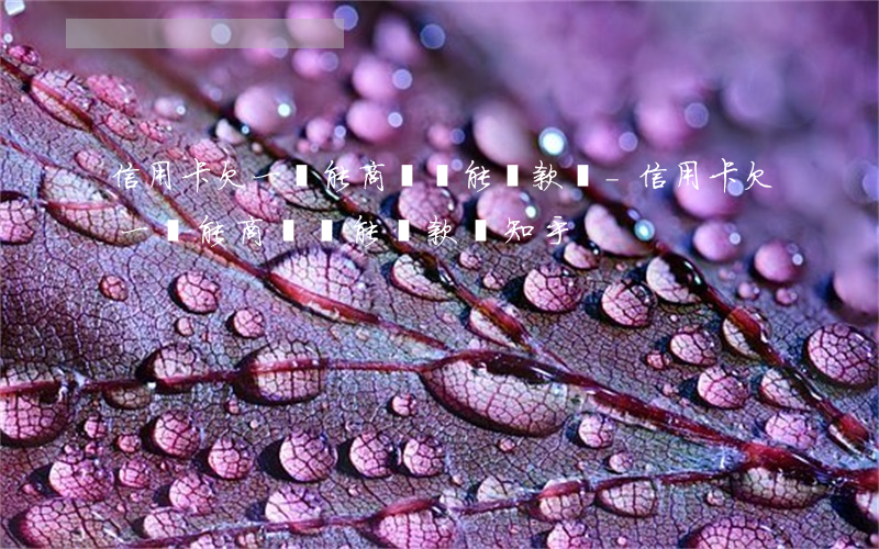 信用卡欠一萬能商貸還能貸款嗎-信用卡欠一萬能商貸還能貸款嗎知乎