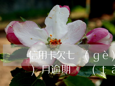 信用卡欠七個(gè)月(信用卡7個(gè)月逾期狀態(tài))