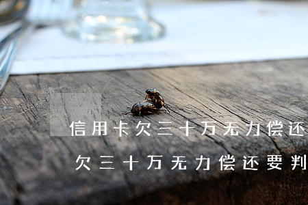 信用卡欠三十万无力偿还要判几年-信用卡欠三十万无力偿还要判几年呢