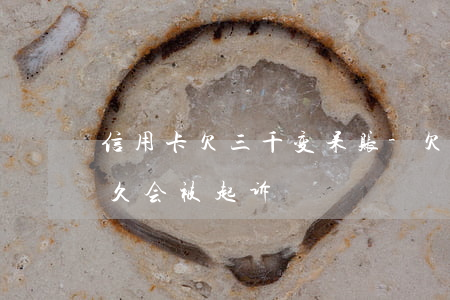 信用卡欠三千变呆账-欠信用卡3000多久会被起诉