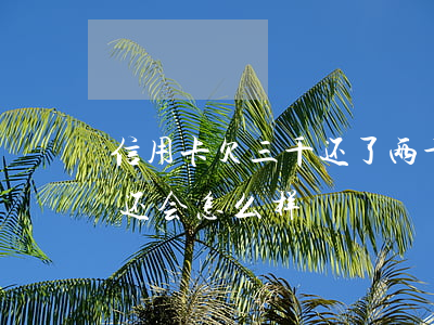 信用卡欠三千还了两千(欠信用卡三千两年没还会怎么样)