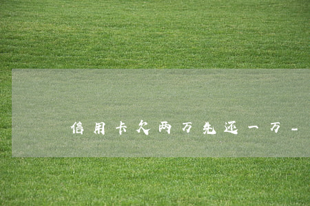 信用卡欠两万先还一万-信用卡1万还2万