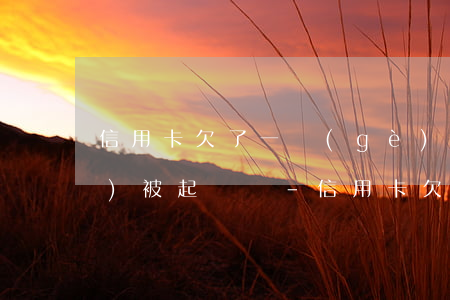 信用卡欠了一個(gè)月沒還會(huì)被起訴嗎-信用卡欠了一個(gè)月沒還會(huì)被起訴嗎怎么辦