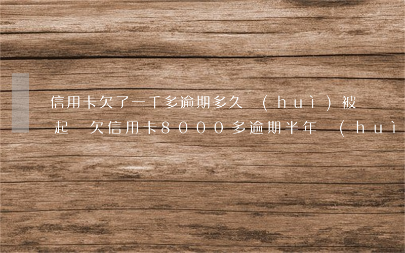 信用卡欠了一千多逾期多久會(huì)被起訴(欠信用卡8000多逾期半年會(huì)被起訴嗎)