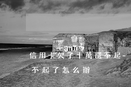 信用卡欠了十萬還不起-信用卡欠了十萬還不起了怎么辦