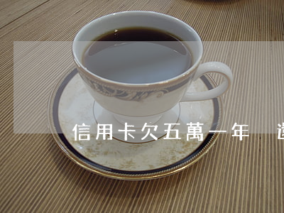 信用卡欠五萬一年沒還利息多少-