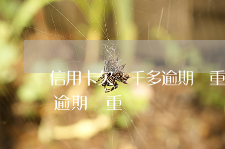 信用卡欠兩千多逾期嚴重嗎(信用卡欠兩千多逾期嚴重嗎)