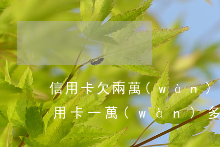 信用卡欠兩萬(wàn)多逾期半年多(欠信用卡一萬(wàn)多逾期一年了)