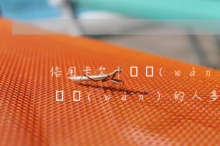 信用卡欠十幾萬(wàn)的人(信用卡欠十幾萬(wàn)的人多嗎)