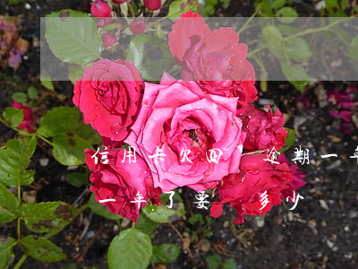 信用卡欠四萬逾期一年多了(4萬信用卡逾期一年了要還多少)