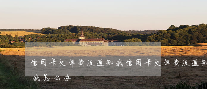 信用卡欠年费没通知我(信用卡欠年费没通知我怎么办)