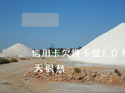 信用卡欠幾千變10萬 欠了信用卡10萬每天很愁
