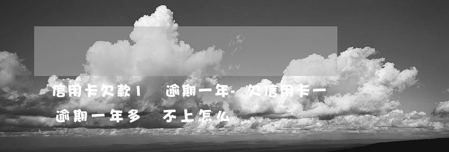 信用卡欠款1萬逾期一年-欠信用卡一萬塊逾期一年多還不上怎么辦